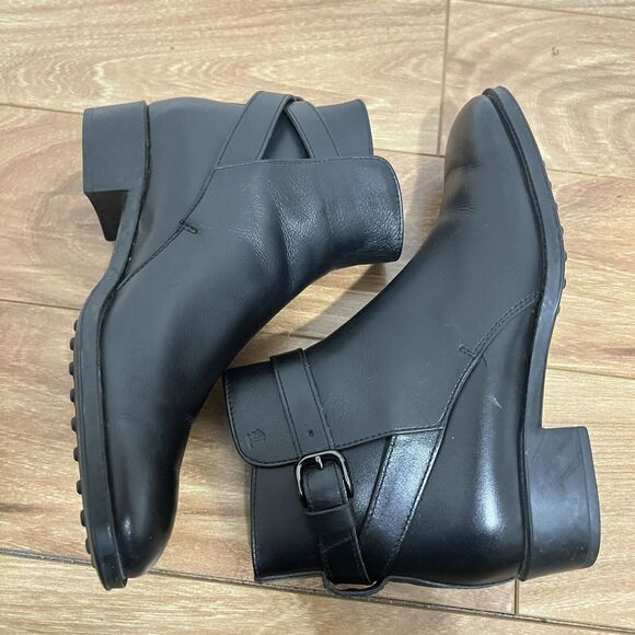 Tods Chelsea Ankle Boots Size 35.5 UK / 5.5 US Black Leather Made In Italy - Picture 5 of 8